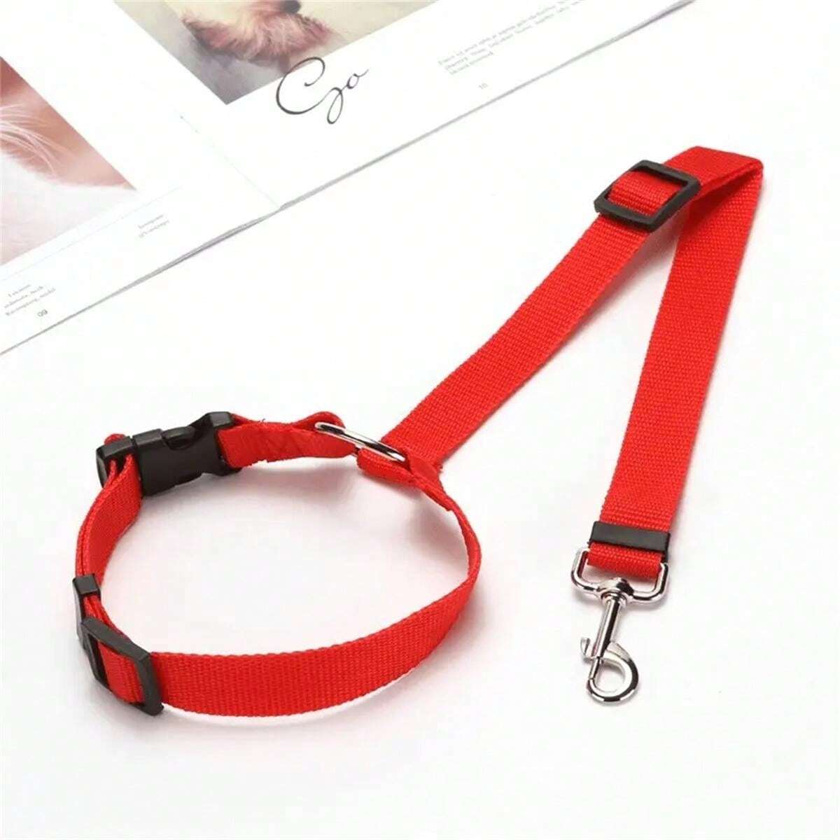 1pc Multifunctional Pet Car Seat Belt And Safety Harness, Safe Travel, Adjustable Dog Seat Belt Collar Pet Accessories - Image 4