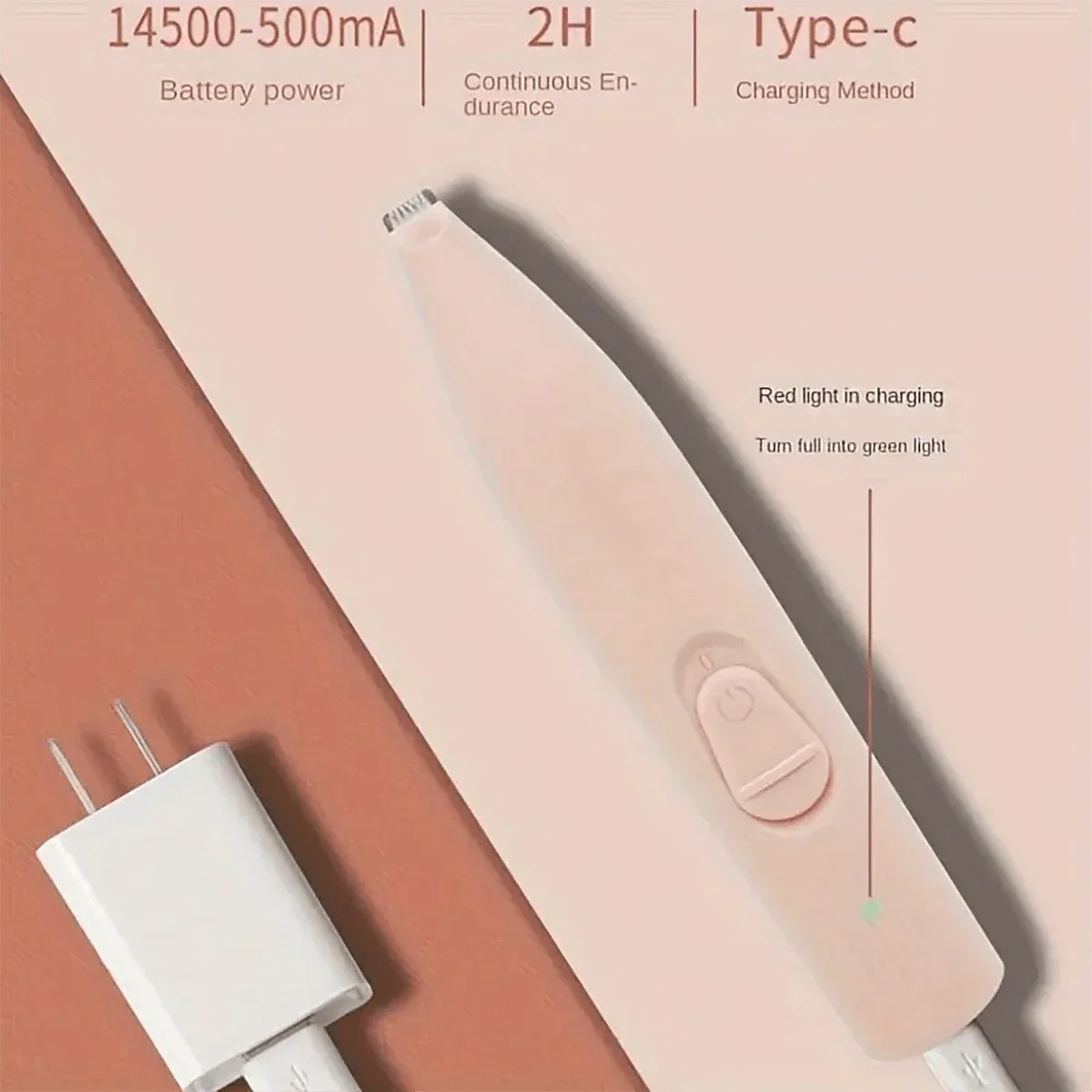 Professional USB Rechargeable Pet Hair Trimmer With LED Light For Dogs And Cats, Quiet, Cordless, And Easy To Use - Image 3