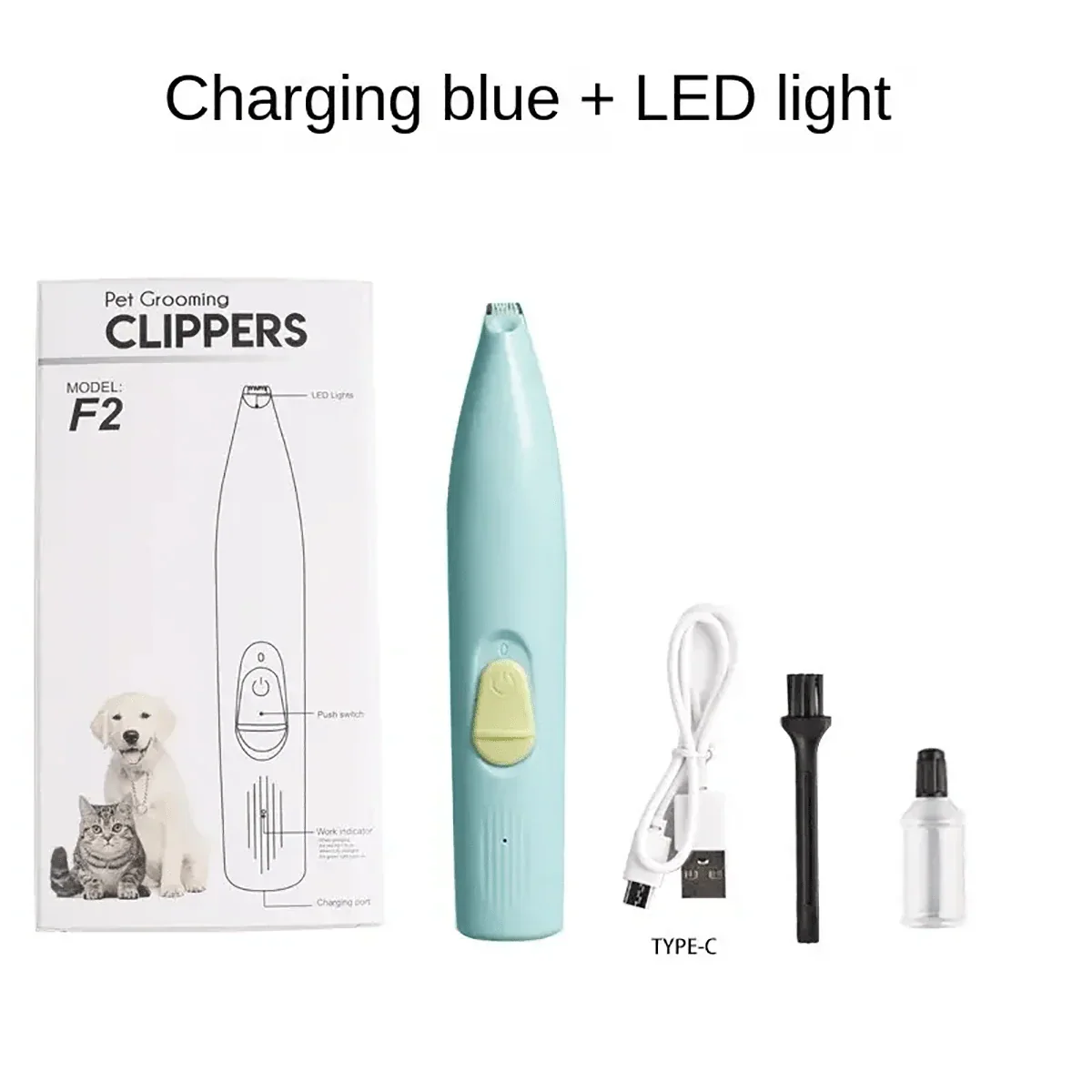 Professional USB Rechargeable Pet Hair Trimmer With LED Light For Dogs And Cats, Quiet, Cordless, And Easy To Use - Image 4